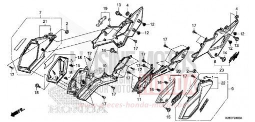 COUVERCLE LATERAL MSX125AJ de 2018